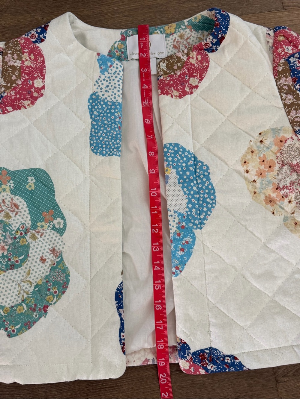 House of Harlow 1960 Floral Patchwork Quilted Bomber Jacket Cottagecore Small - Picture 10 of 11